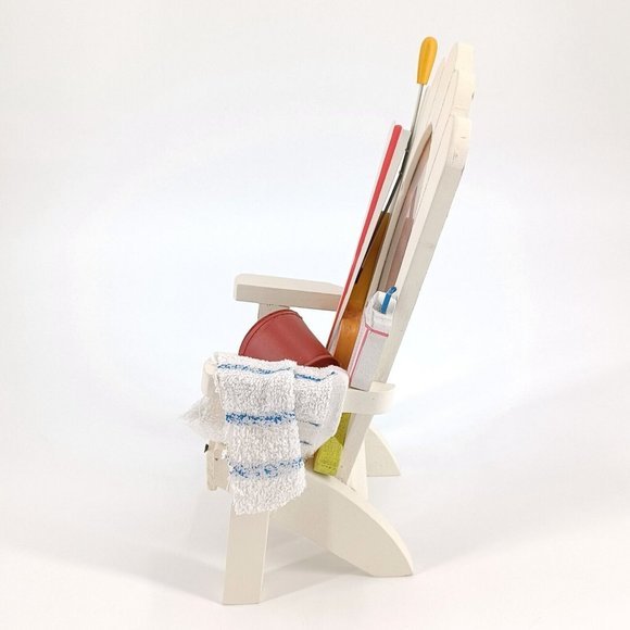 White Beach Chair 4x6 Photo Frame Palm Tree Shovel Bucket 11x7x5 Vacation Pictur - Picture 5 of 14